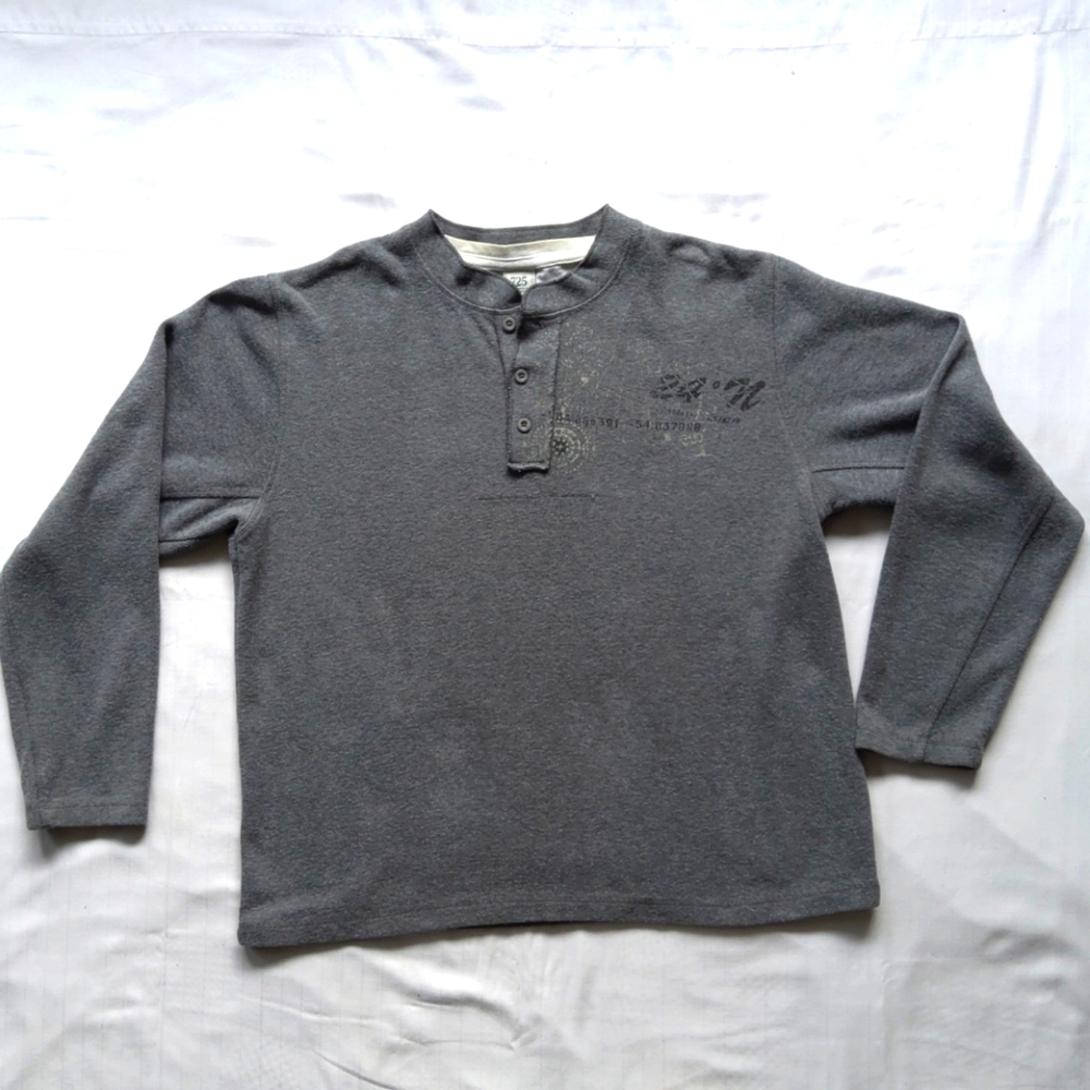 725 Originals Heavyweight Henley Long Sleeve Shirt-Sz. Lrg